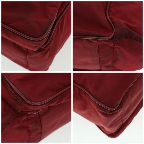 PRADA Boston Bag Nylon 2way Red Auth 51471 - Picture 16 of 16